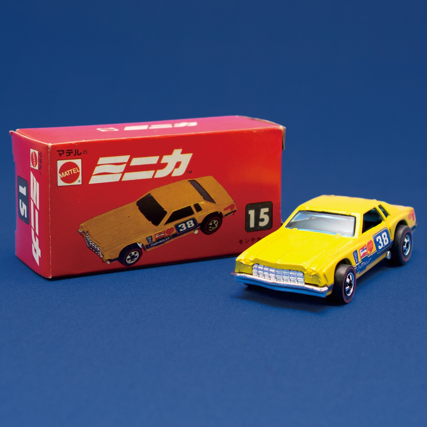 希少 レア マテルのミニカ 15モンテカルロ　当時物　赤箱 未使用 マテル ミニカ 15 モンテカルロ レッドライン 香港製 赤箱 チラシ付き