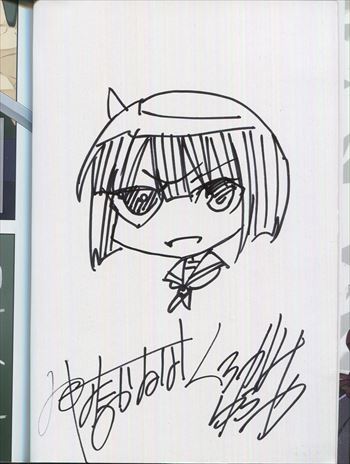 黒神遊夜/神崎かるな 直筆イラストサイン本「武装少女 黒神遊夜/神崎かるな 直筆イラストサイン本「武装少女