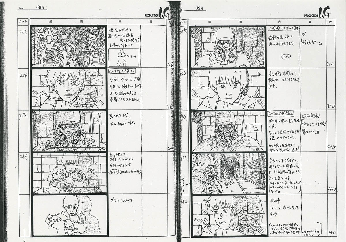 人狼　絵コンテ Jin-roh – The Wolf Brigade Storyboard Book Review 人狼 沖浦啓之絵