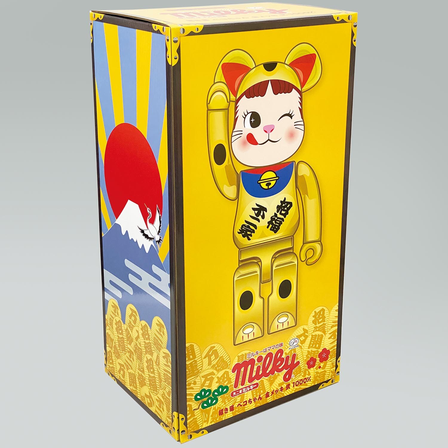 Peko-chan Be@rbrick (Bearbrick) 1000% Maneki Neko Gold Plated 2