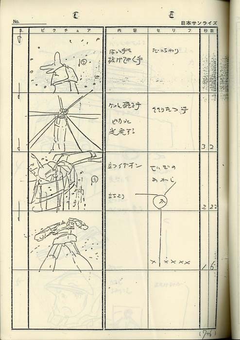 伝説巨神イデオン Op絵コンテ