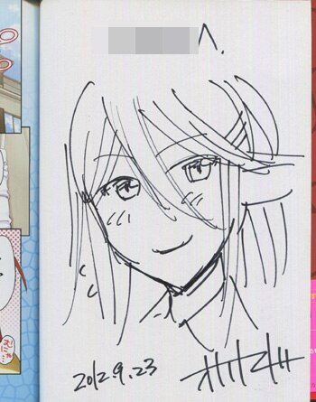 オカヤド 直筆イラストサイン本「モンスター娘のいる日常」1巻