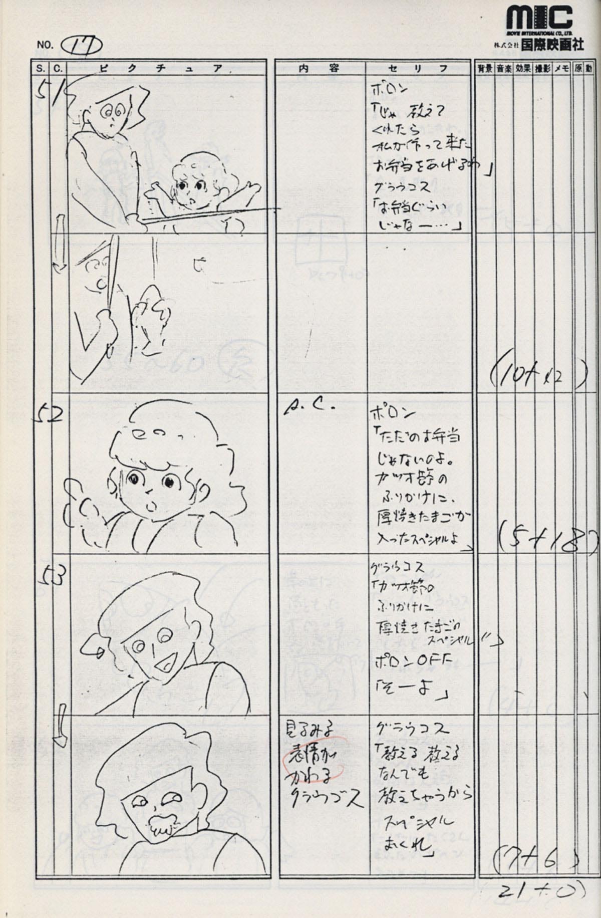おちゃめ神物語コロコロポロンNo.42 絵コンテ［制作素材］