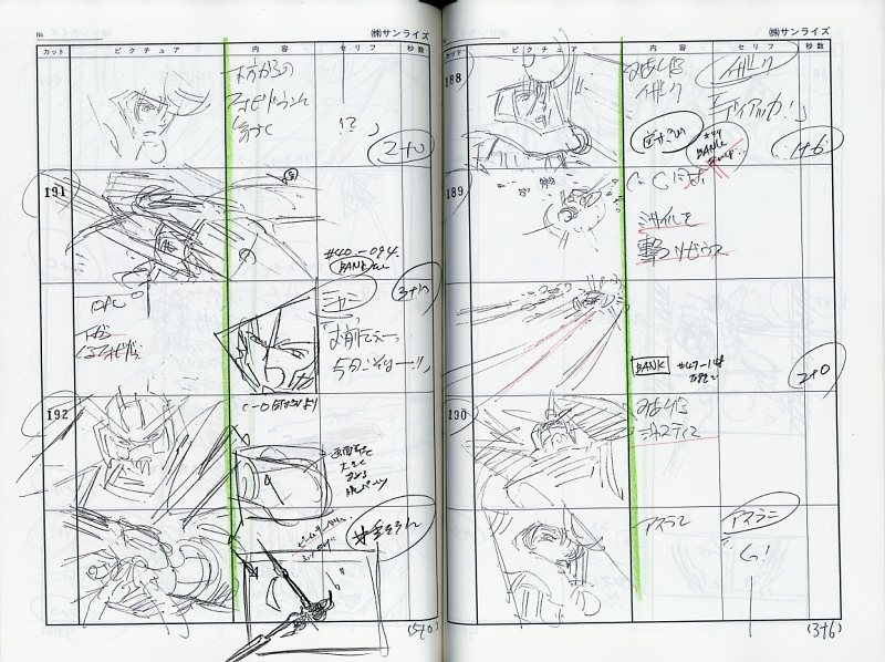 ガンダムSEED (旧ガンダムSAGA) 放送前　PV用絵コンテ 機動戦士ガンダムSEED 絵コンテ