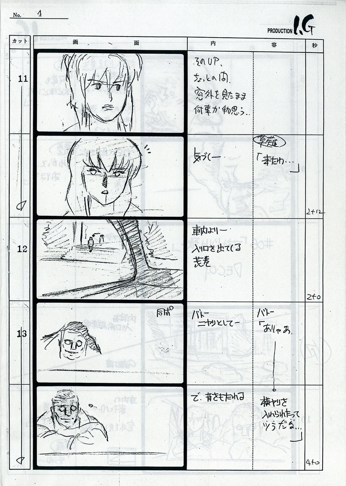 2248] 攻殻機動隊 STAND ALONE COMPLEX #5絵コンテ[制作素材]