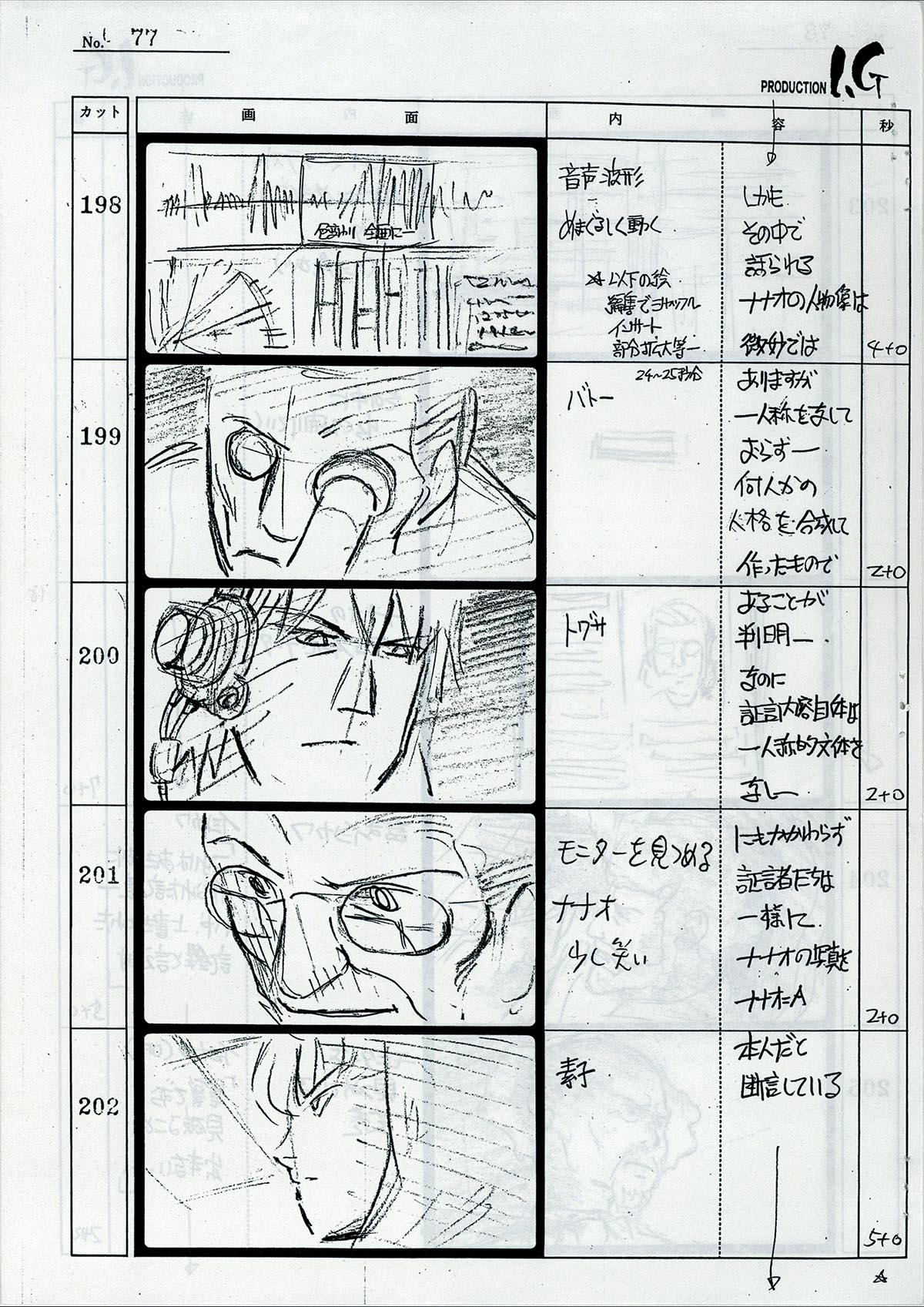 2248] 攻殻機動隊 STAND ALONE COMPLEX #5絵コンテ[制作素材]