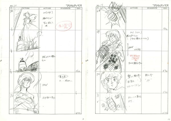 登場! OVA版 うる星やつら 渚のフィアンセ 絵コンテ その他