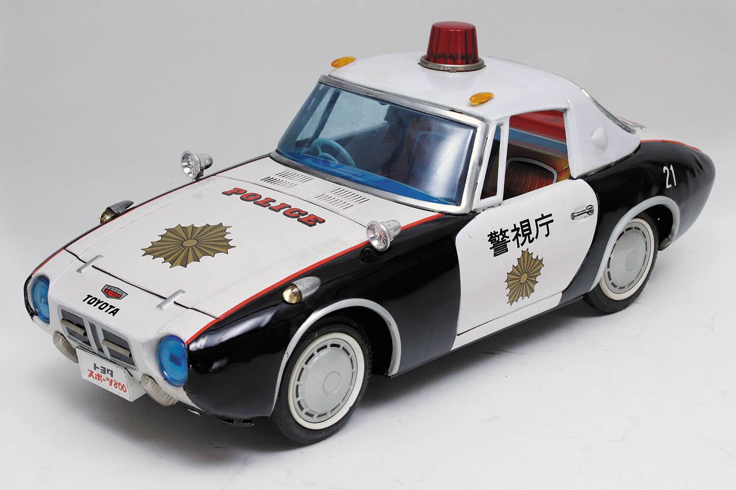 アサヒ玩具　ブリキ　警視庁パトロールカー　トヨタスポーツ800 ヨタハチ ☆1965年アサヒ玩具/バンダイ トヨタスポーツ800 ～ ブリキ