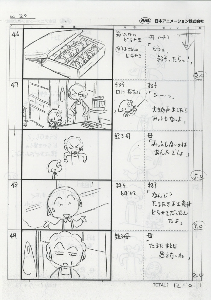 ちびまる子ちゃん 台本・絵コンテ等セット ちびまる子ちゃん 絵コンテ