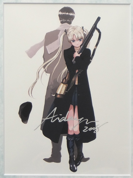 相田裕 直筆サイン入りカラー複製イラスト 「GUNSLINGER GIRL」 -2