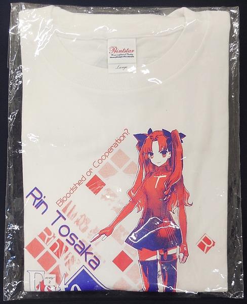Acg Fate Extra T Shirt Rin Tohsaka Pattern White L Size Japanese Size