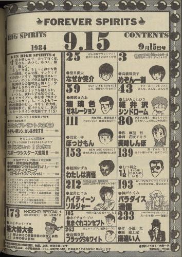 めぞん一刻」カラーページあり 小学館 ビッグコミックスピリッツ 1984