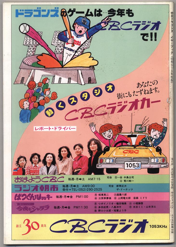 中日ドラゴンズイヤーブック1980年（84P）