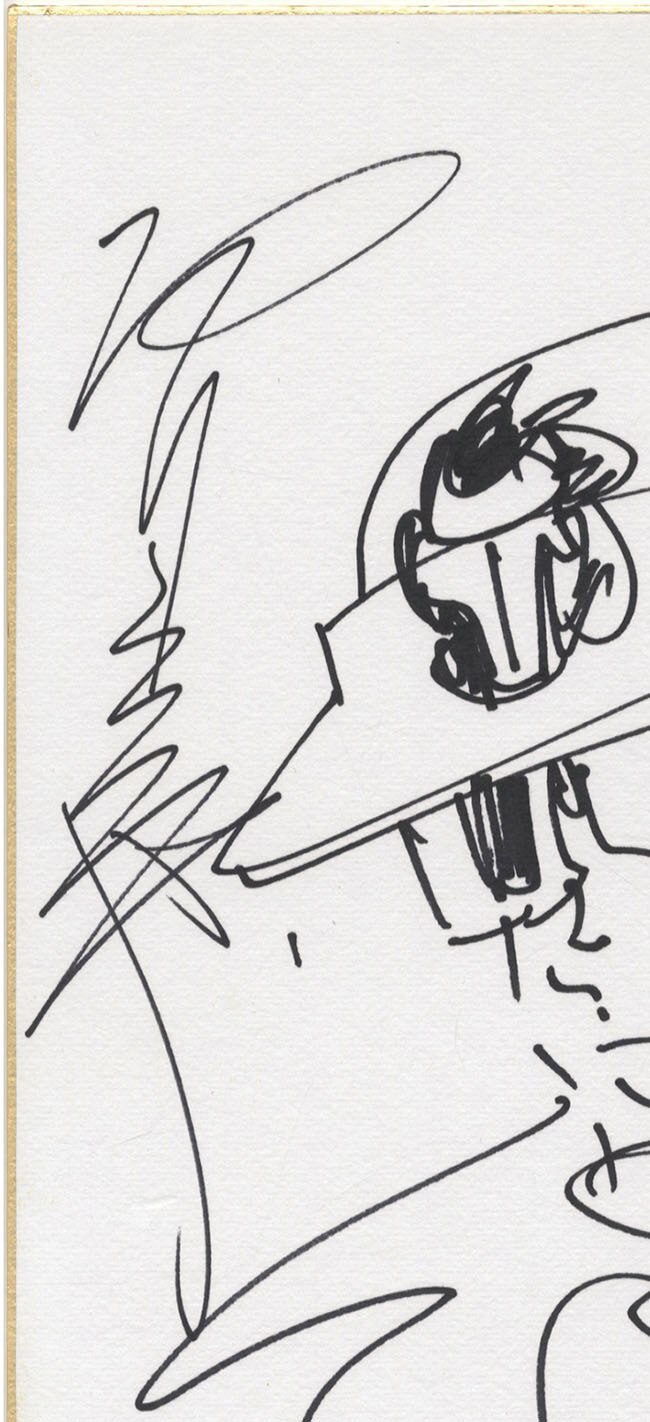 望月三起也　直筆イラストサイン色紙 望月三起也 直筆イラストサイン色紙 望月三起也直筆色紙「ワイルド7」