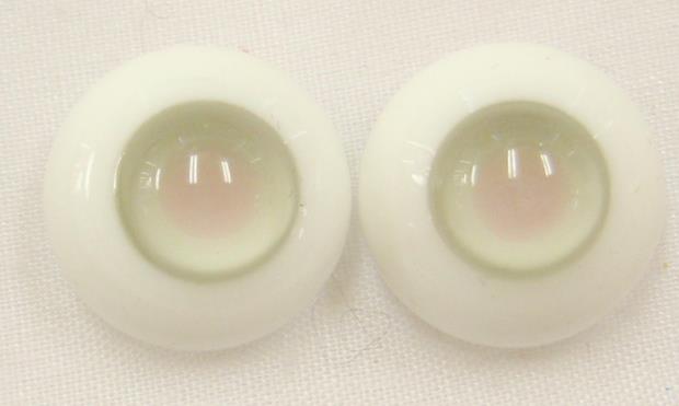 ドールアイ グラスアイ 16mm 白・瞳孔薄ピンク