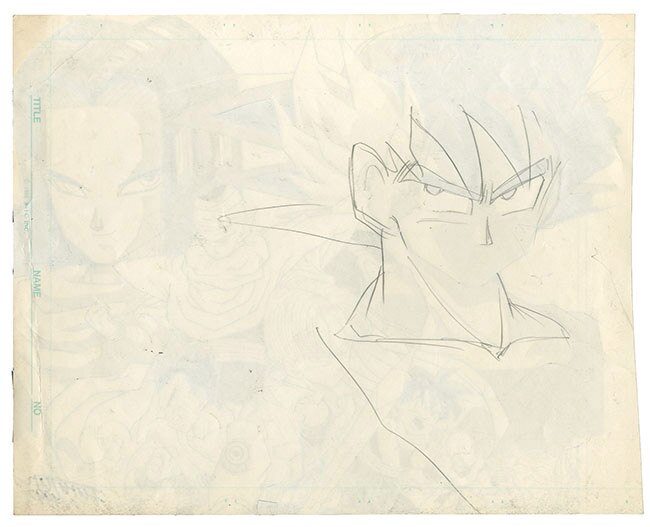 古澤純也　直筆カラーイラスト　(主線はコピー)　ドラゴンズ　ヘヴン 古澤純也直筆原稿「DRAGON BALL」
