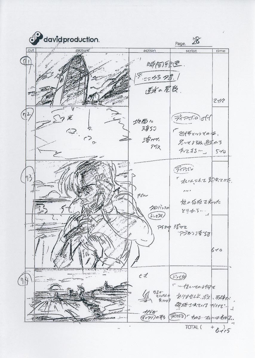 ジョジョの奇妙な冒険 黄金の風 29 絵コンテ 制作素材