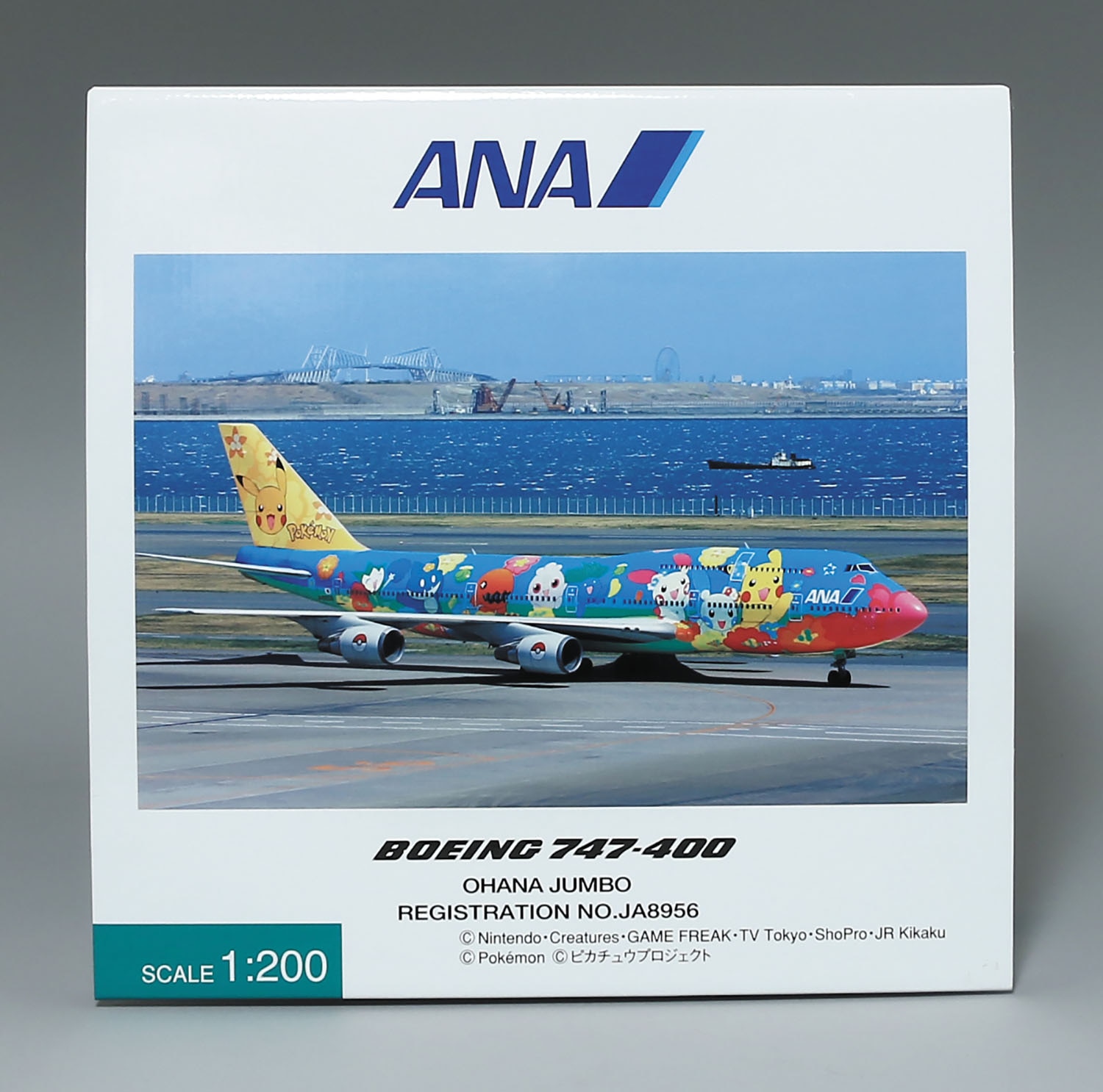 ANA 1/200 Pok mon Jet (Flower Jumbo) JA8956 BOEING 747-400