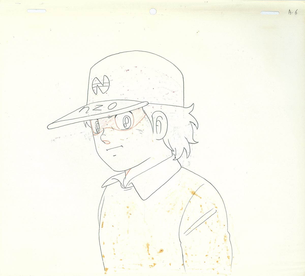 キャプテン翼セル画若林源三手描き背景付き商品细节