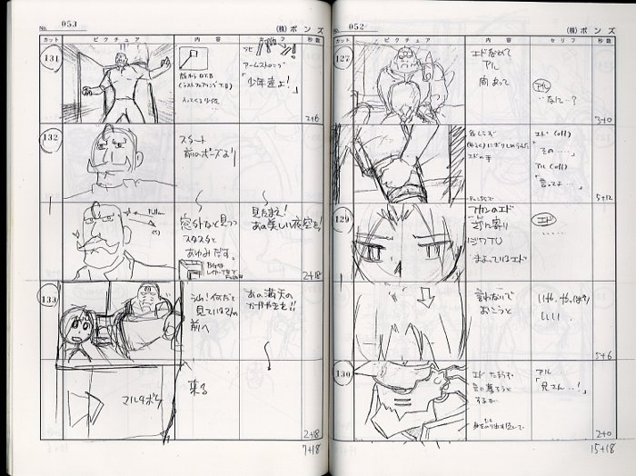鋼の錬金術師 STORY BOARD アニプレ特典絵コンテ ストーリーボード 鋼