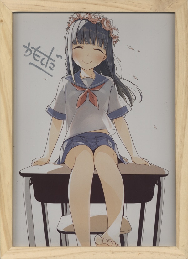 PG-8662]青春ブタ野郎シリーズ 直筆サイン入りカラー複製イラスト 鴨志田一