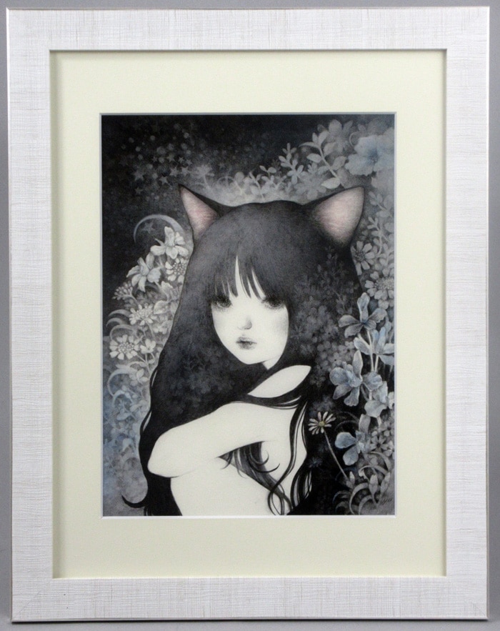 山田雨月 複製イラスト「黒猫」