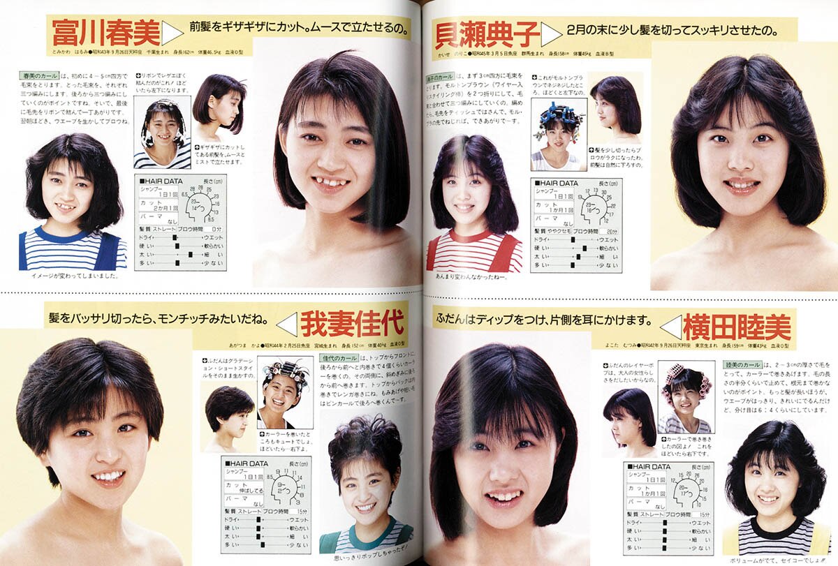 明星ヘアカタログ87年夏