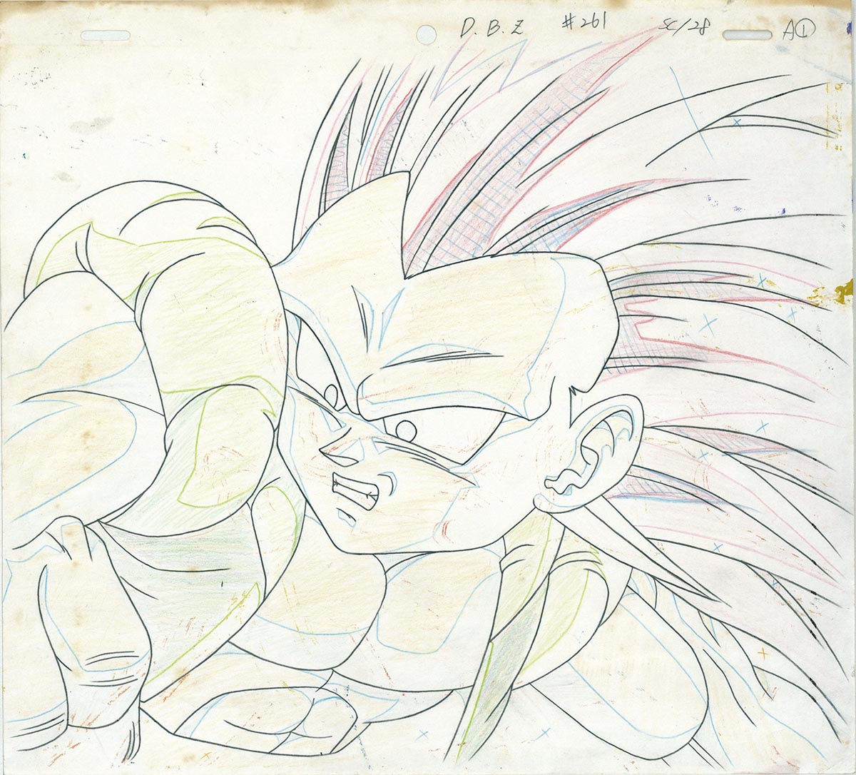 ドラゴンボールZ ゴテンクス セル画 動画 当時物 レア 昭和 背景付き
