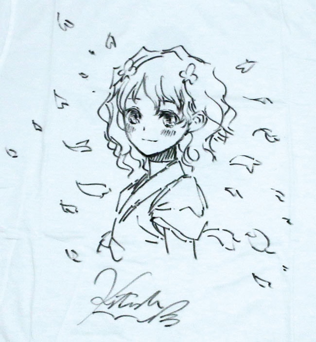 岸田メル直筆サイン入りシャツ「花咲くいろは」