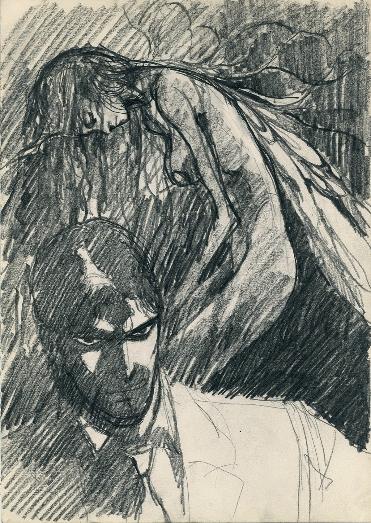 4267] 真魔神伝 バトルロイヤルハイスクール イメージラフ / 直筆:結城信輝