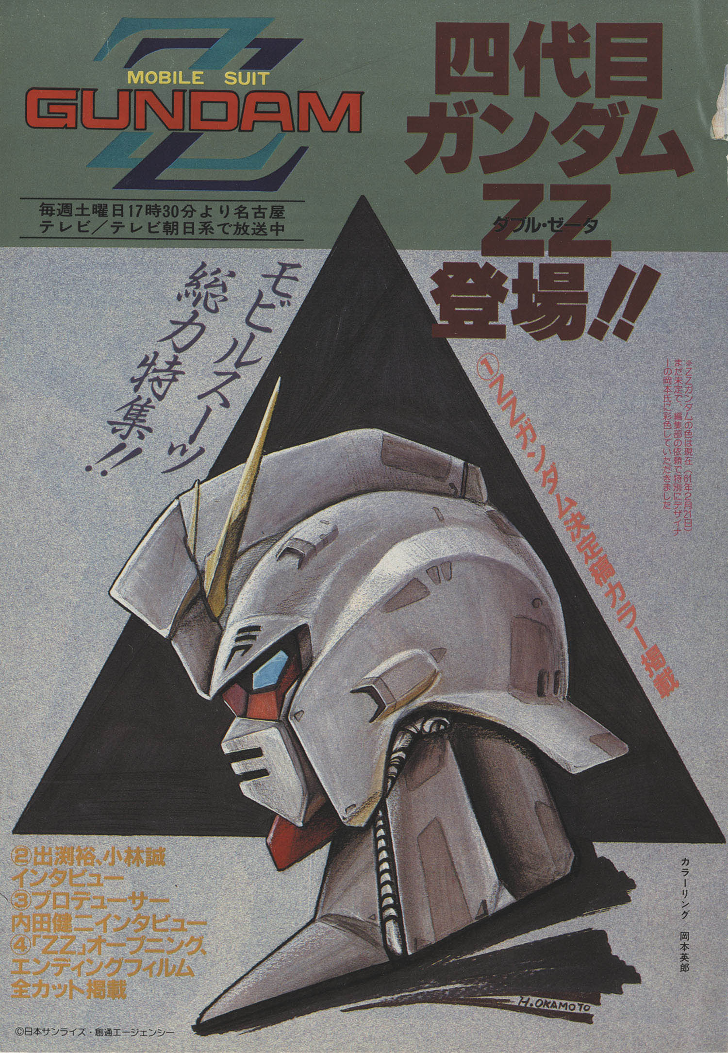 近代映画社 ジ・アニメ ガンダムZZ記事スクラップ 1986(S61)02