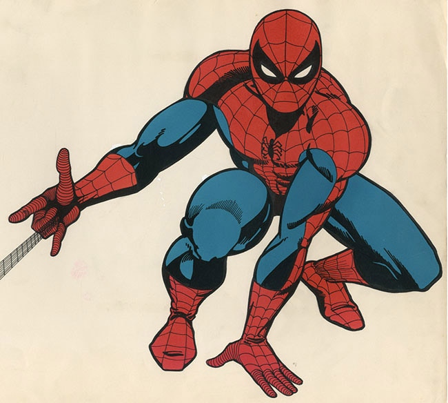 Spider Man Copyright Hand Drawing Color Illustration