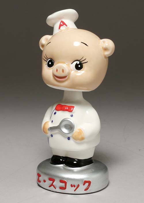 TOYS CLUB エースコック こぶた首振り人形箱付