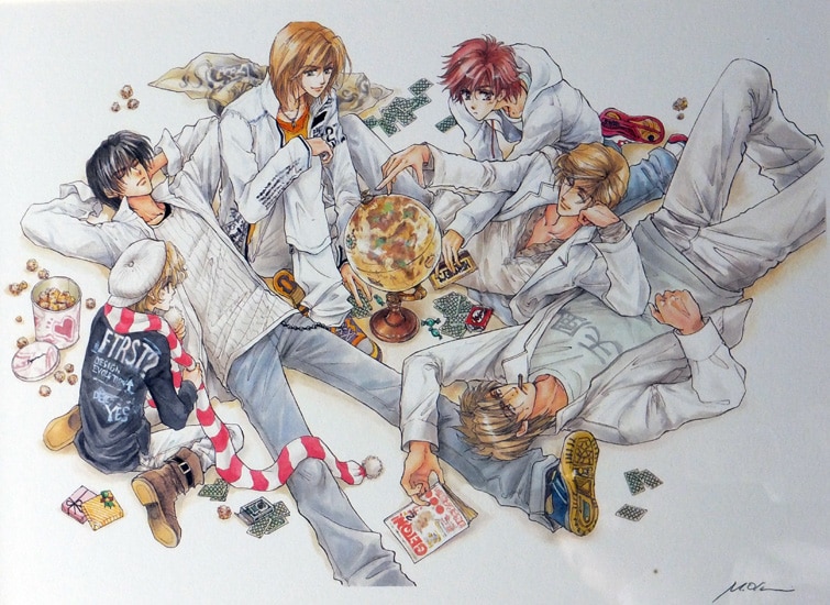 沖麻実也 直筆サイン入りカラー複製イラスト「デミアン症候群」