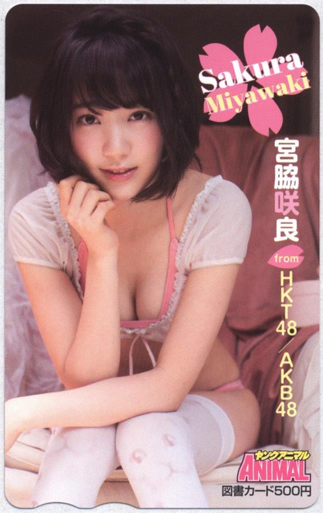 オンライン販売店舗 ヤングアニマル 抽プレ 図書カード 宮脇咲良 HKT48 AKB48 - プリペイドカード