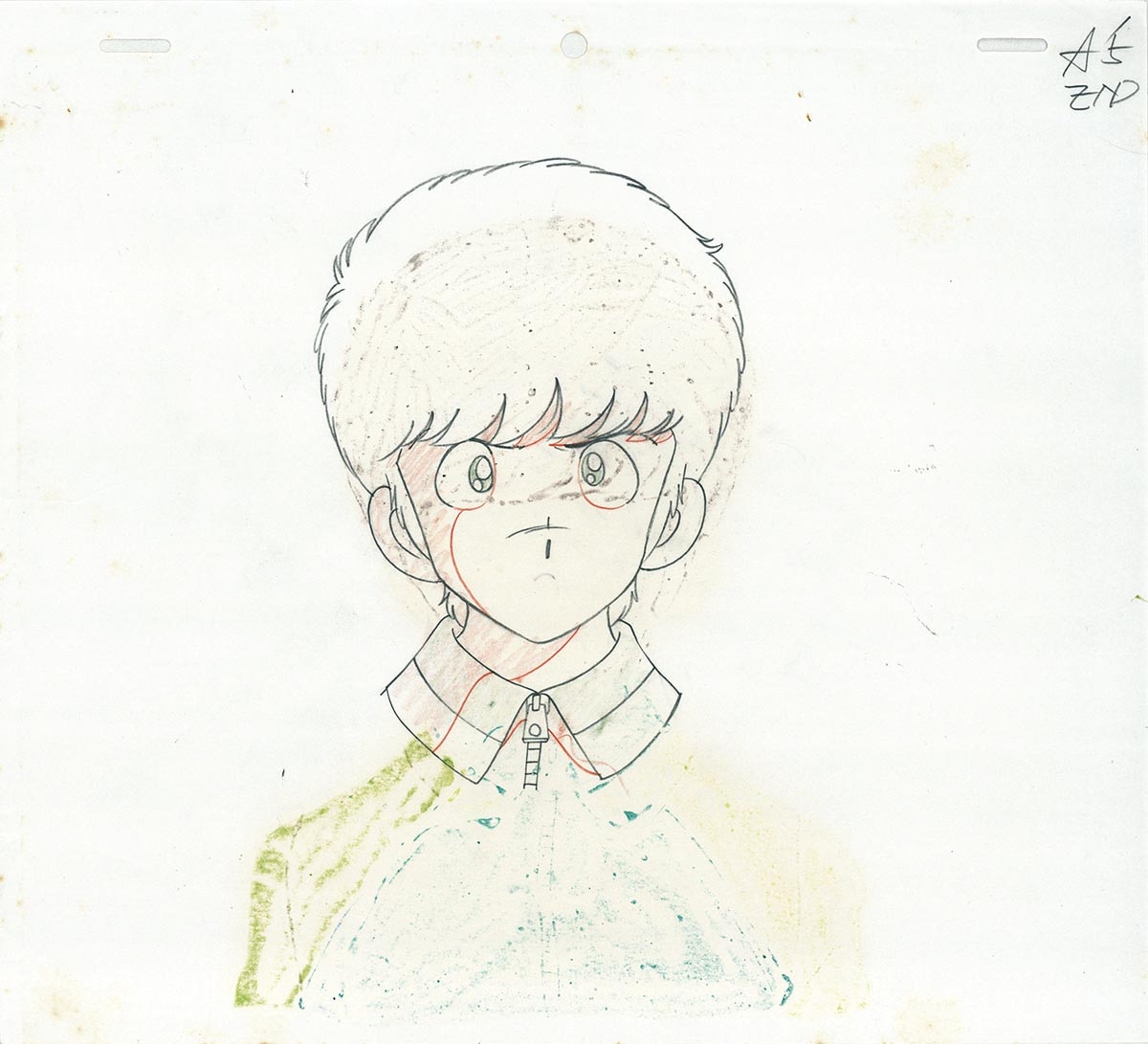 当時物】タッチ 上杉達也 セル画／制服姿／背景なし／アニメ制作資料
