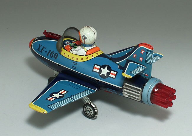 動画あり！！★野村トーイ＆日光玩具 B-47 STRATO-JET　ブリキ飛行機 PLANE (ノムラ・日光玩具) 動画あり！！☆野村トーイ＆日光玩具 B-47