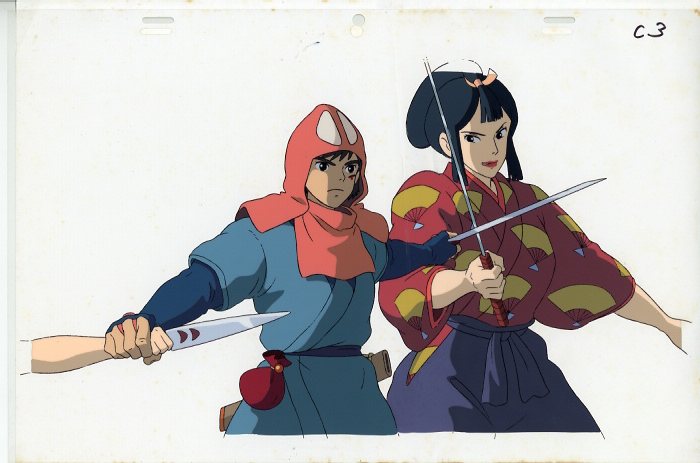 ☆名シーン もののけ姫 セル画 アシタカ・サン・エボシ （検索