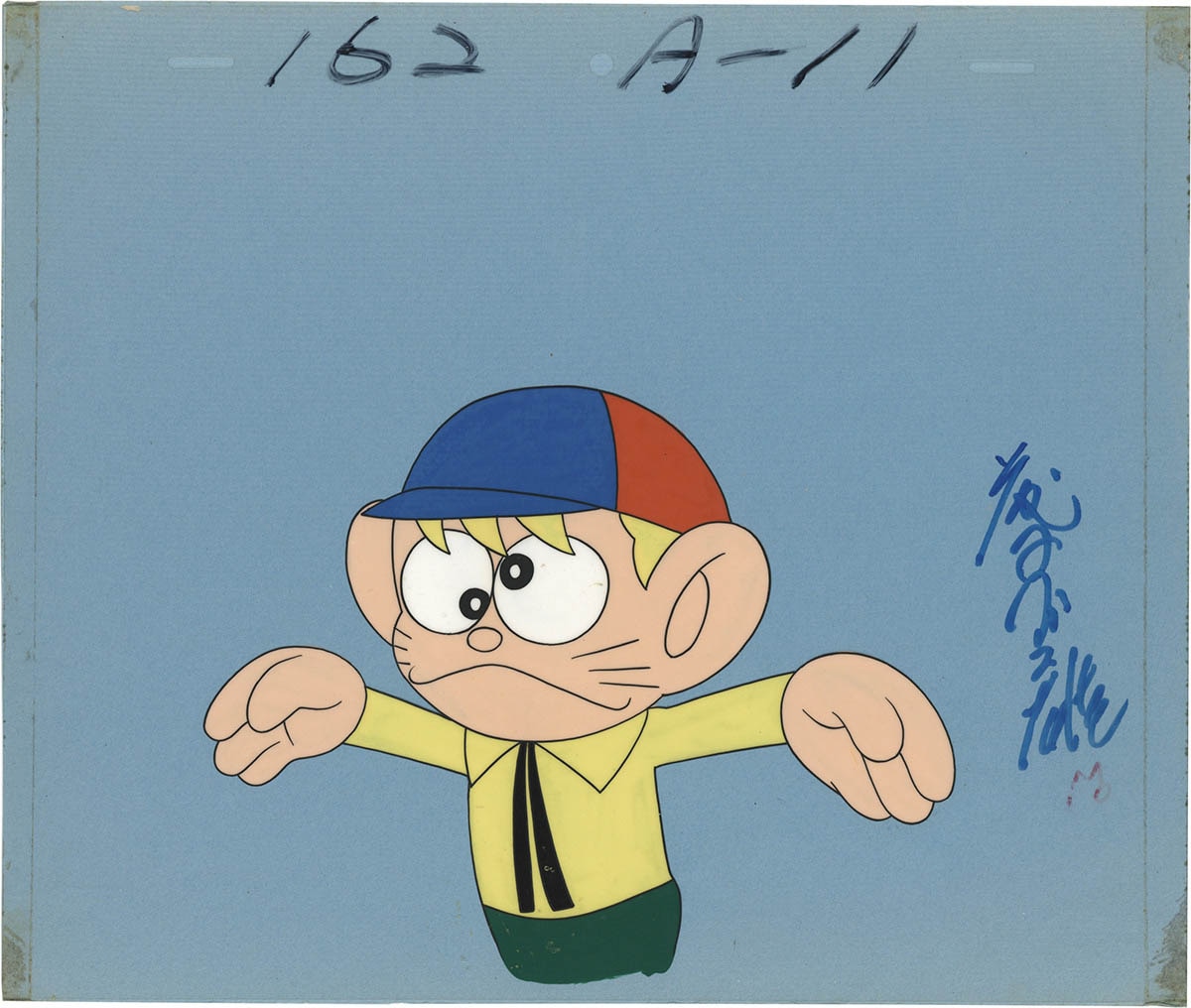 4003] 藤子不二雄 直筆サイン入りセル「怪物くん」