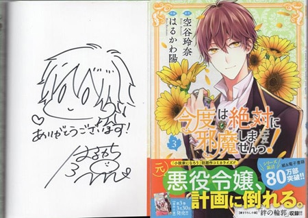はるかわ陽 直筆イラストサイン本「今度は絶対に邪魔しませんっ