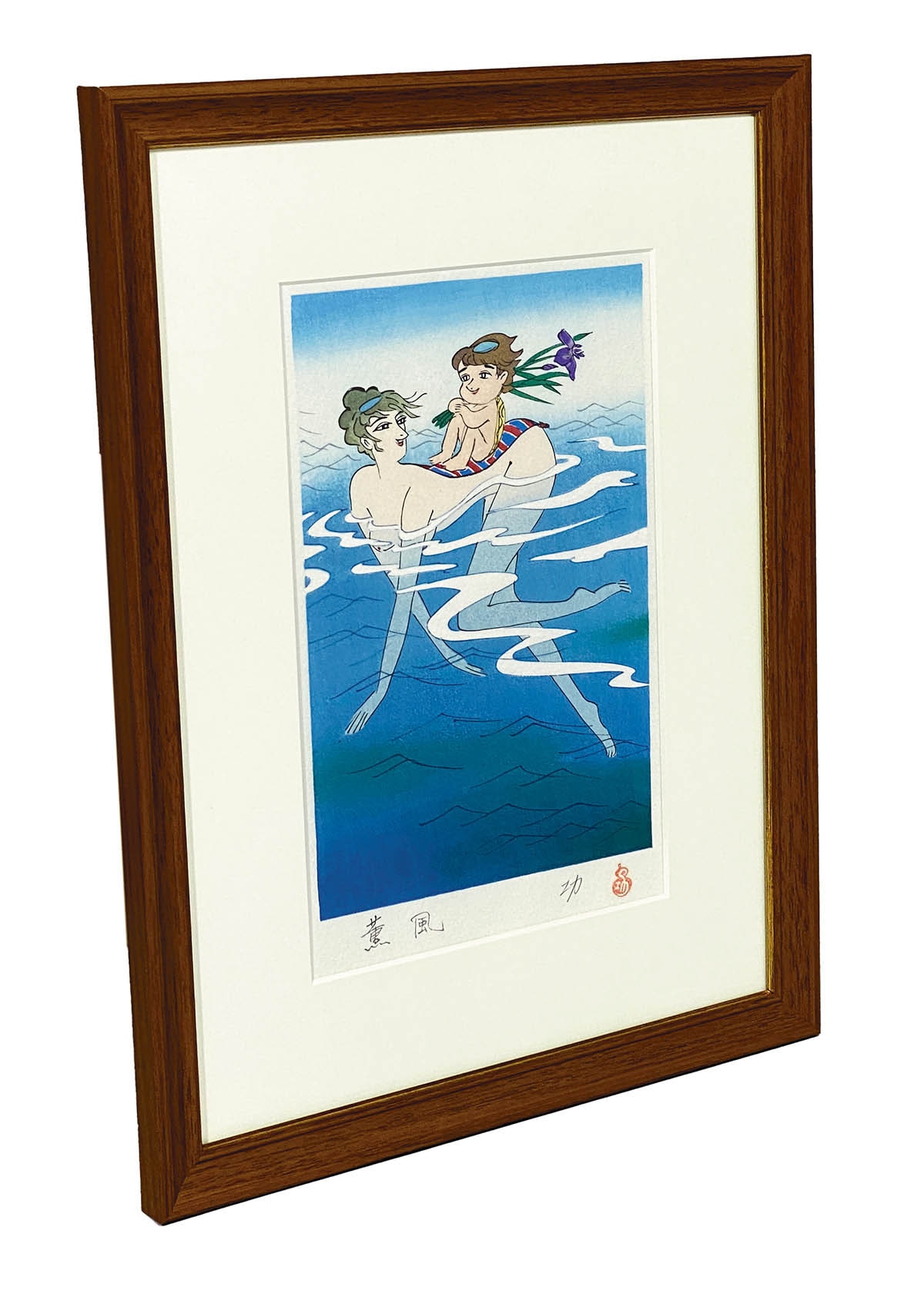 美装額・サイン入！ 小島功「万葉の春」 オリジナル木版画 【公式通販】