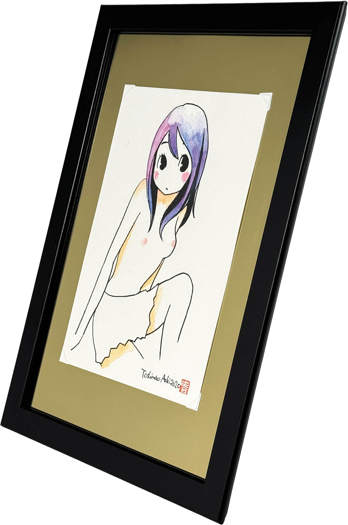 青木俊直 原画 手書きイラスト オリジナルアート 工事中ガールズ