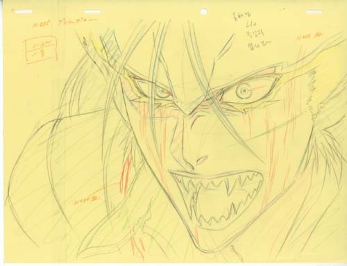 ブリーチ 直筆 原画 剣八／セル画 アニメ Anime Genga Cel