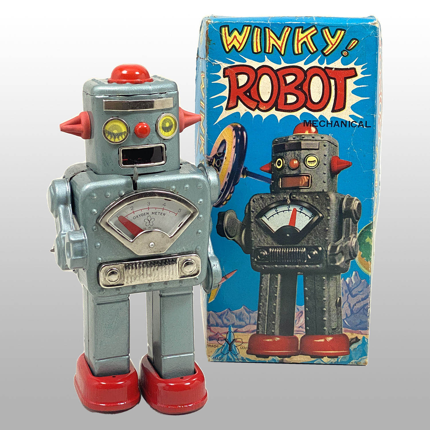 Yonezawa Toys Winky Robot (Blue Gray)