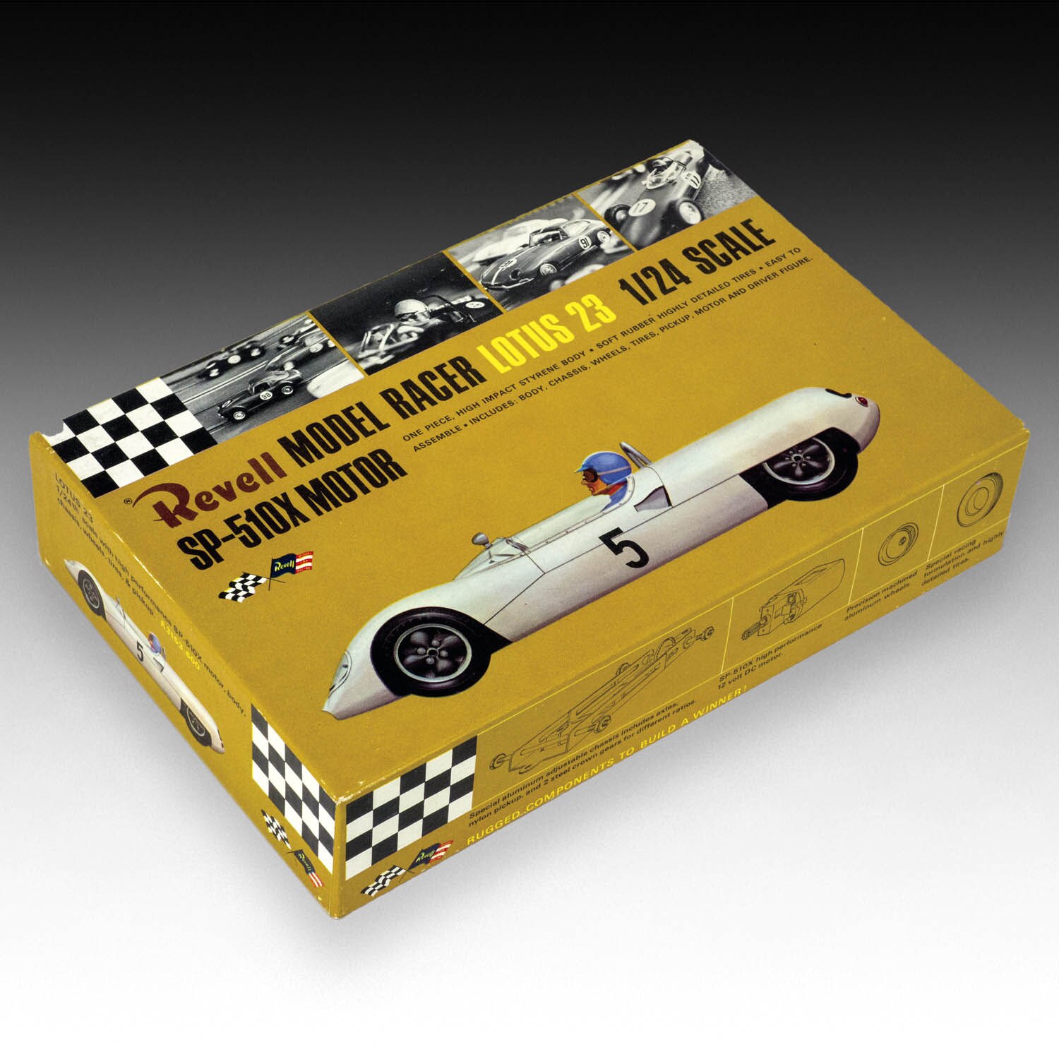 レア］60年代レベル1/24ロータス23 スロットカー組み立てキット 5/23