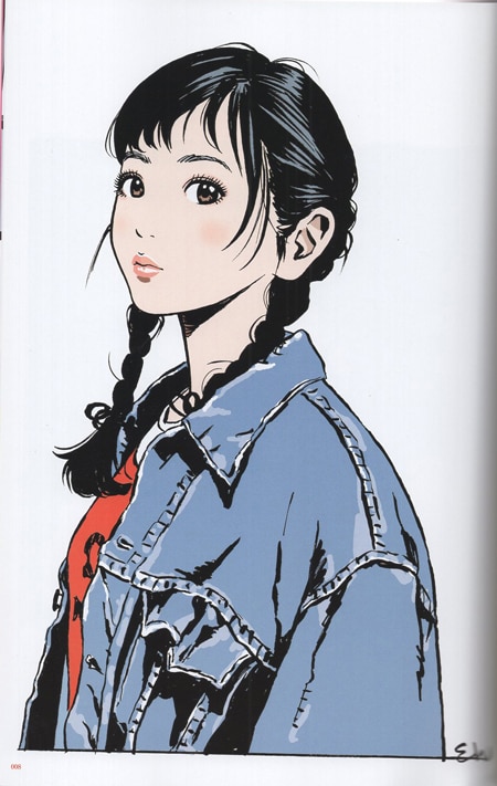 真作】江口寿史 『東京彼女』特大サイズ 直筆サイン入り版画