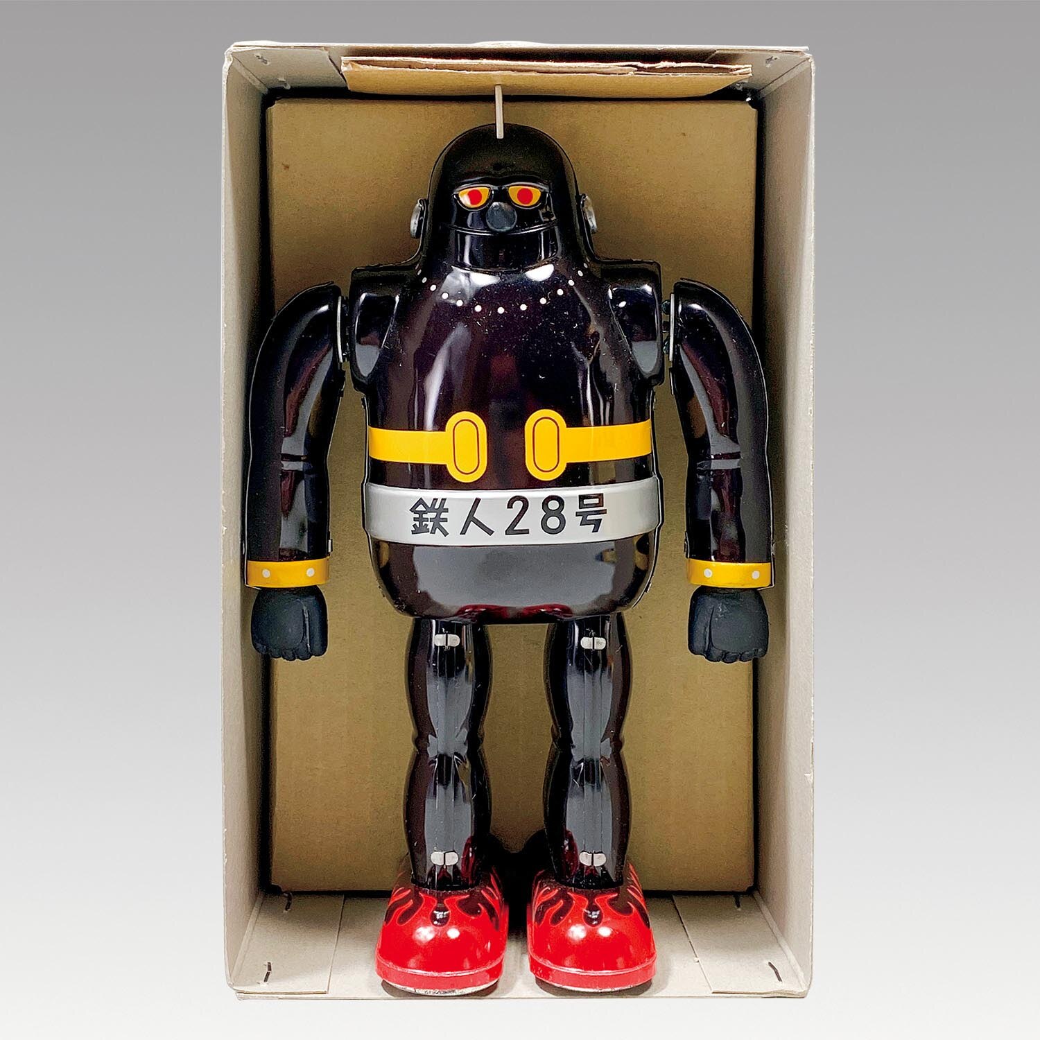 1075］ 大阪ブリキ 復刻版 鉄人28号 歩行ロボット 炎足 20周年記念