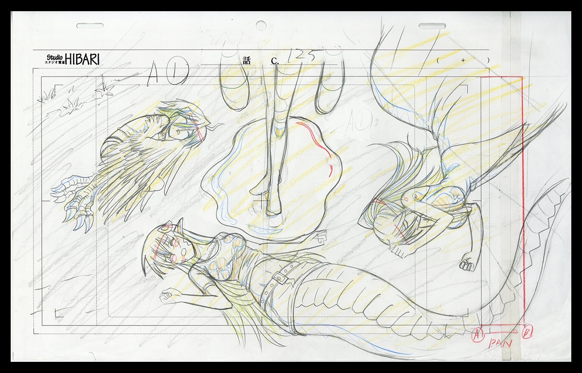 モンスター娘のいる日常　ラフ原画　1　＜検索ワード＞　セル画　原画　イラスト　レイアウト　設定資料 : モンスター娘のいる日常 設定資料 制作資料 89枚
