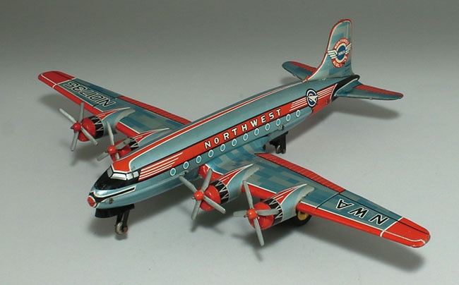 ノースウェスト 太ろ DC4 飛行機 ブリキ