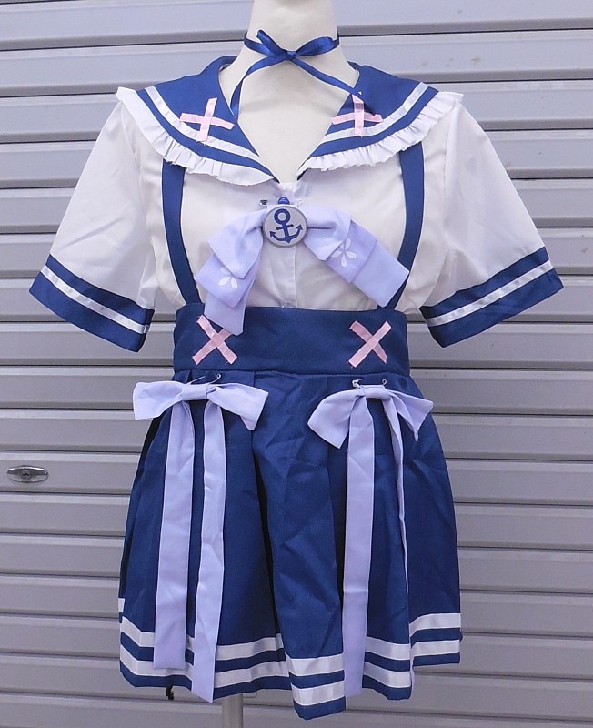 ホロライブ湊あくあ セーラー服 コスプレ フルセット ウィッグ Amazon.co.jp: [milky time] ホロライブ 湊あくあ コスプレ